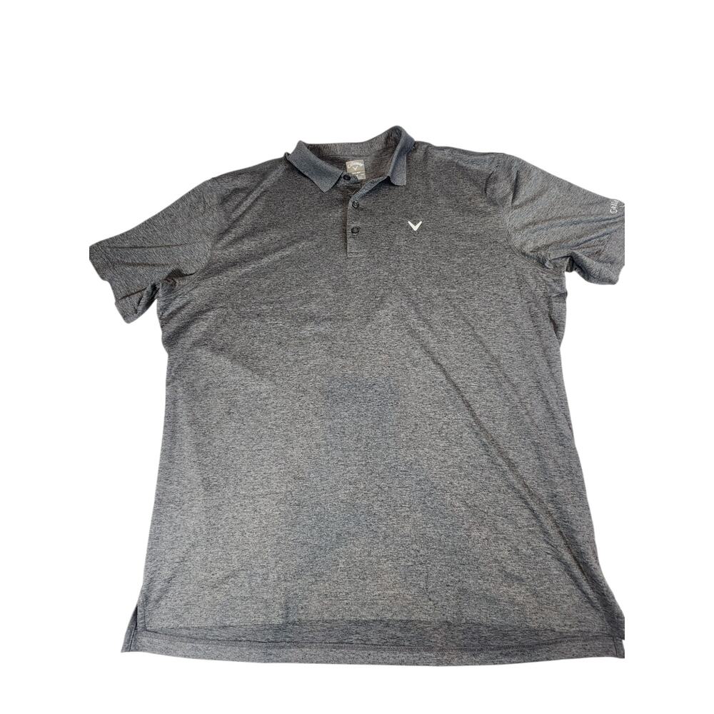 Callaway Opti-Dri Polo Shirt XXL Gray Performance Golf Athletic Stretch
